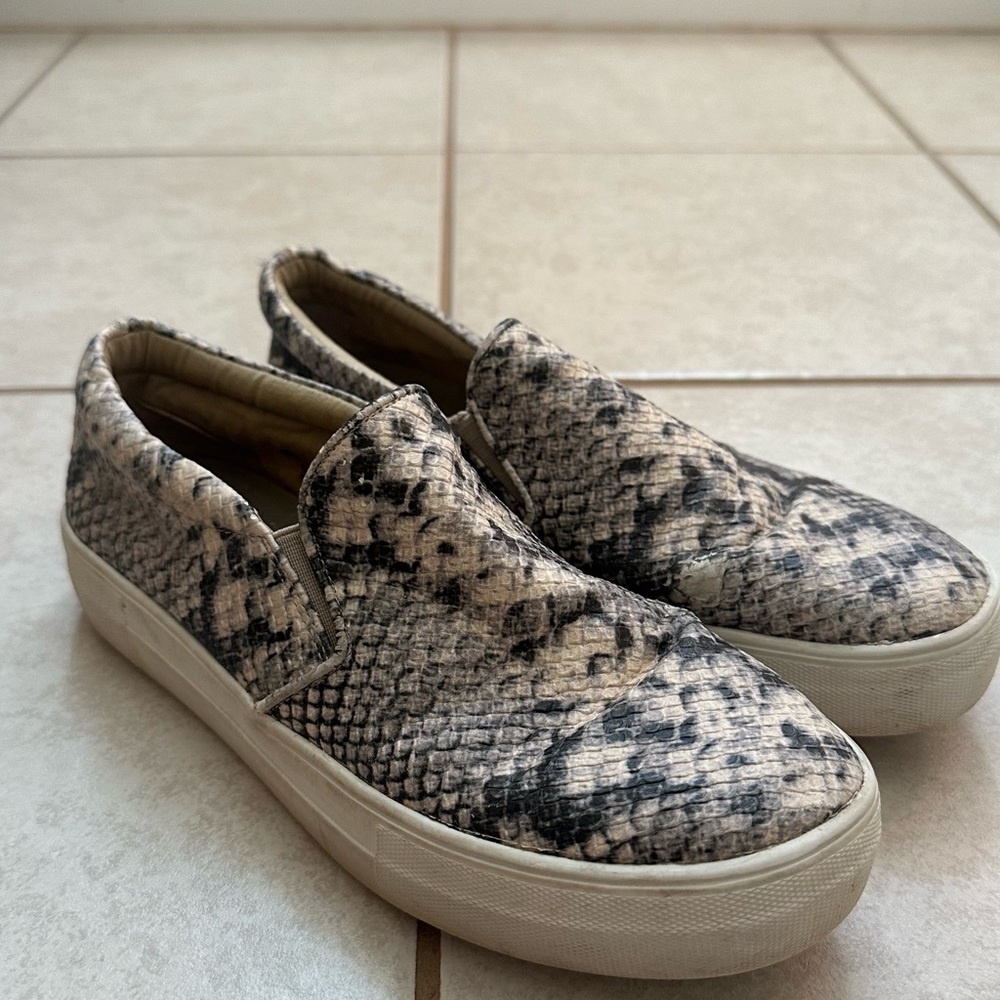 Steve Madden Slip-Ons Faux Snakeskin, Women’s 8